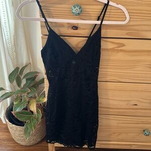 Black lace dress